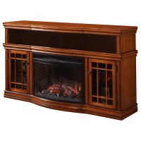Dwyer 57" TV Stand with Electric Fireplace Finish: Burnished Pecan - B00F184EU8